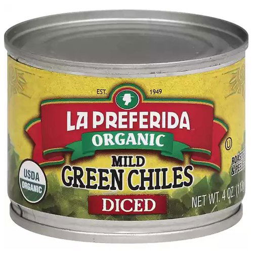 La Preferida Organic Diced Green Chiles, Mild