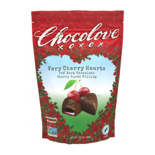 Chocolove Hearts Dark Chocolate Cherry