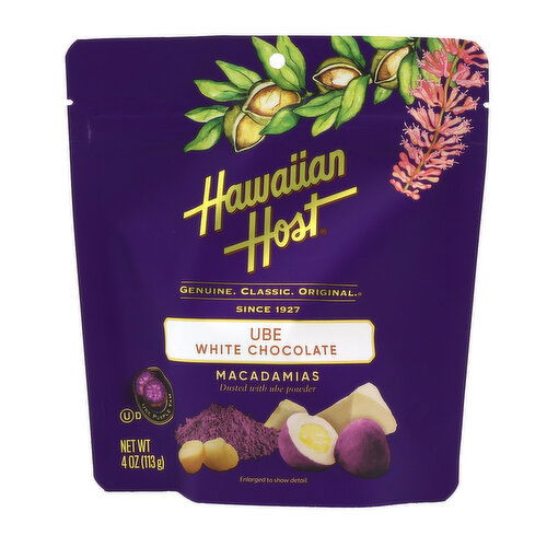 Hawaiian Host Ube White Chocolate Macadamia Nuts