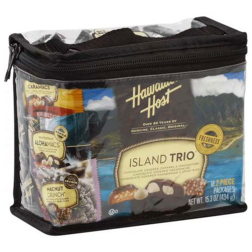 Hawaiian Host Macadamia Nuts, Mini Island Trio Bag