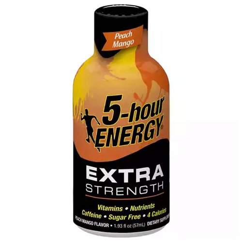 5-Hour Energy Shot, Extra Strength, Peach Mango