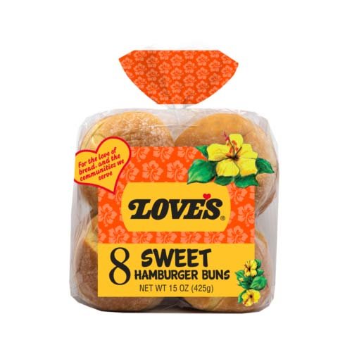 Love's Sweet Hawaiian Hamburger Buns 8-pack