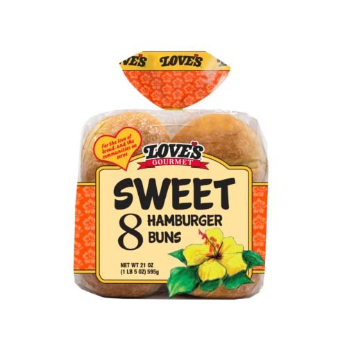 Love's Sweet Hawaiian Gourmet Hamburger Buns 8-pack