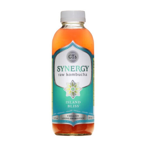 GT's Synergy Island Bliss Raw Kombucha