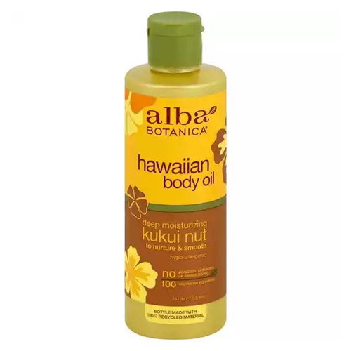 Alba Botanica Hawaiian Body Oil Kukui Nut - 8.5 Fl Oz