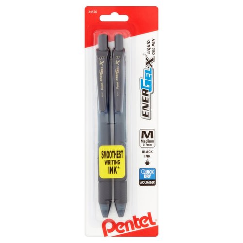 Pentel EnerGel-X Liquid Gel Pen, Medium (0.7 mm), Black Ink