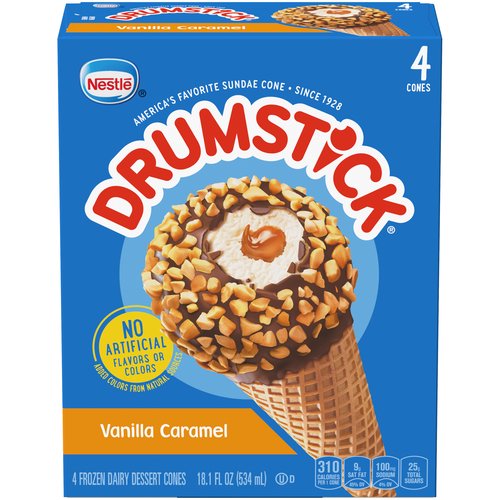 Nestle Drumstick Vanilla Caramel Ice Cream Cones