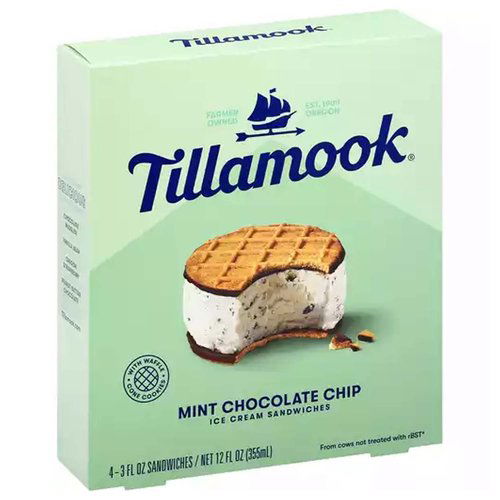 Tillamook Ice Cream Sandwiches, Mint Chocolate Chip