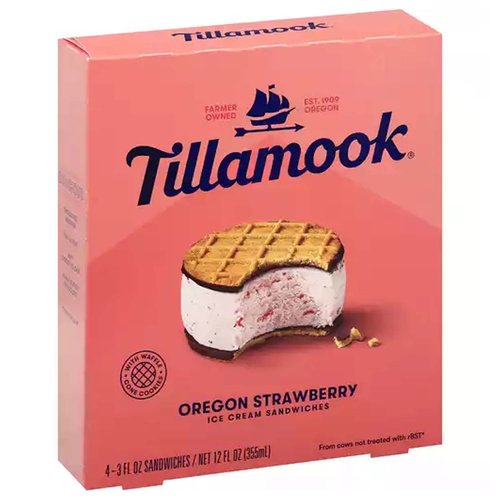 Tillamook Ice Cream Sandwiches, Oregon Strawberry