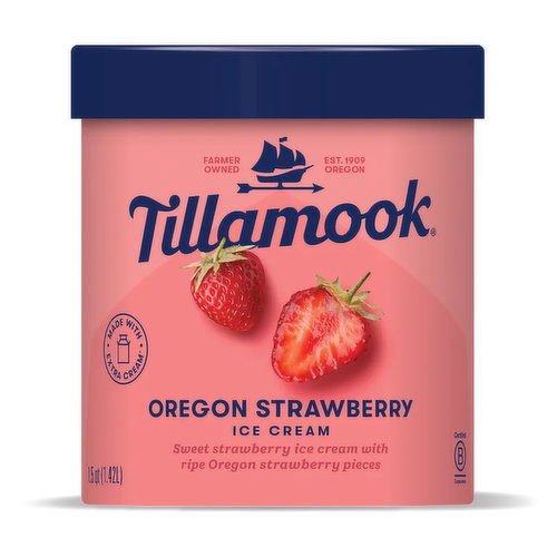 Tillamook Oregon Strawberry Ice Cream
