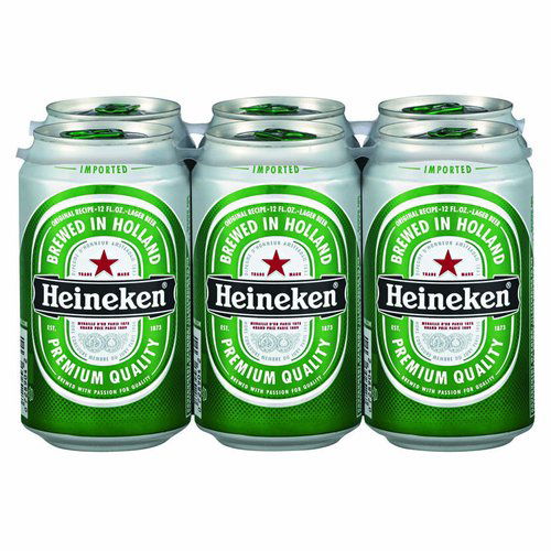 Heineken Lager Beer, Cans (Pack of 6)