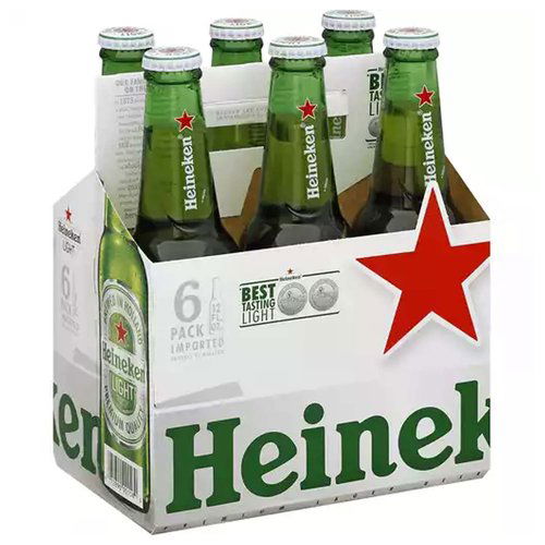 Heineken Light Lager Beer, Bottles (Pack of 6)