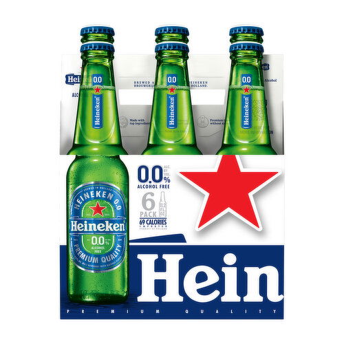 Heineken Beer, Alcohol Free, Bottles (Pack of 6)