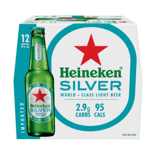 Heineken Silver Bottles (12-pack)