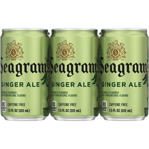 Seagram's Ginger Ale, Cans (Pack of 6)