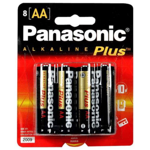 Panasonic Alkaline Plus Battery, AA, 1.5V