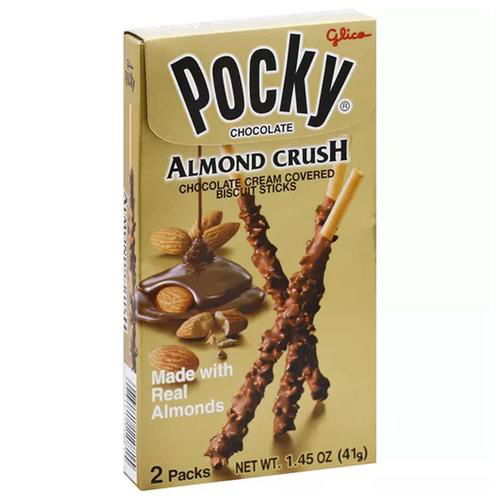 Pocky Almond Crush Biscuit Sticks, Chocolate Cream