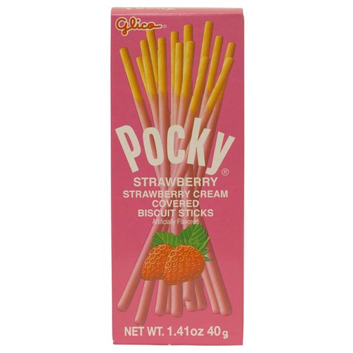 Glico Pocky Cream Covered Biscuit Sticks, Strawberry