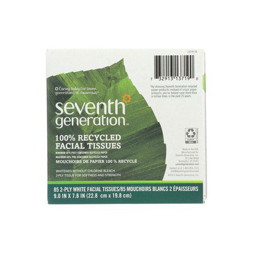 Seventh Generation Facial Tissue, Cube