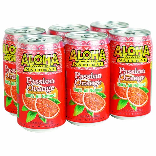 Aloha Maid Passion Orange, Cans (Pack of 6)