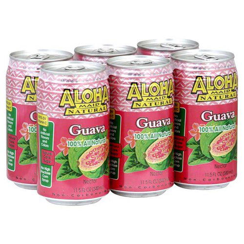 Aloha Maid Guava Nectar, Cans (Pack of 6)