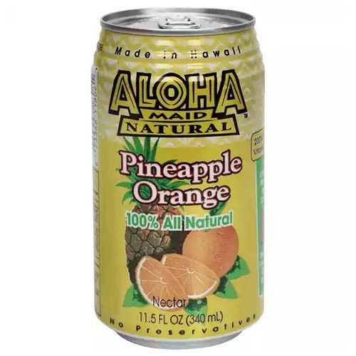 Aloha Maid Pineapple Orange, Cans (Pack of 6)