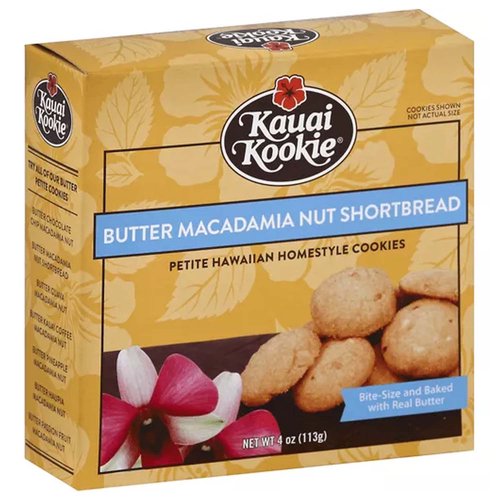 Kauai Kookie Butter Petites, Macadamia Nut Shortbread