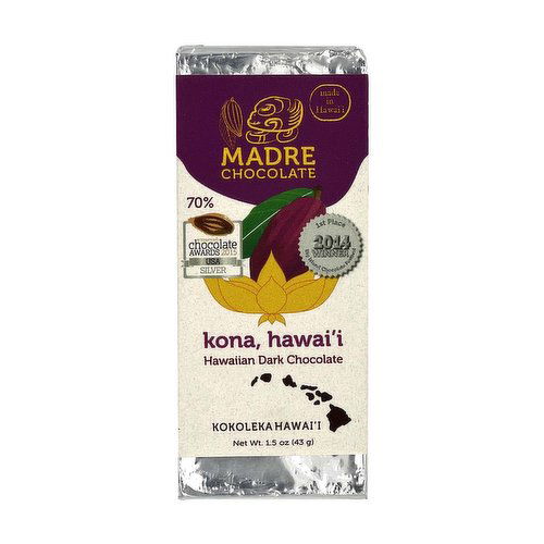 Madre Hawaiian 70% Dark Chocolate