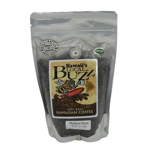 Hawaii's Local Buzz Coffee Medium Roast Whole Bean Ka'u Coffee