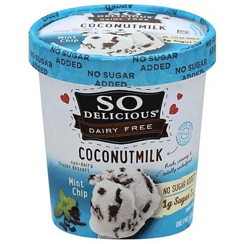 So Delicious Dairy Free Coconut Milk, No Sugar Added, Mint Chip