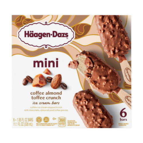 Haagen-Dazs Mini Ice Cream Bars, Coffee Almond Crunch