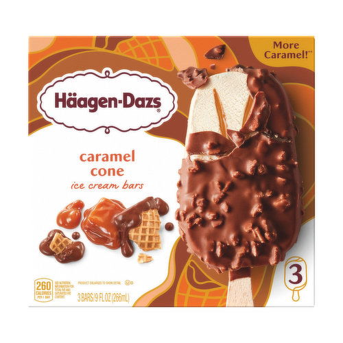Haagen-Dazs Ice Cream Bars, Caramel Cone (Pack of 3)