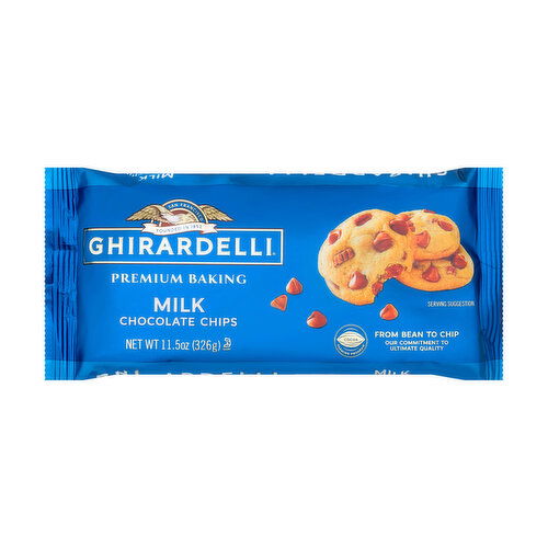 Ghirardelli Premium Milk Chocolate Baking Chips, 12 Oz