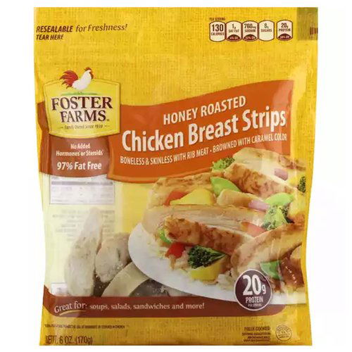 Foster Farms Chicken Breast Strips, Honey Roasted