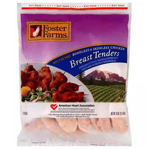 Foster Farms Chicken Breast Tenders, Boneless & Skinless