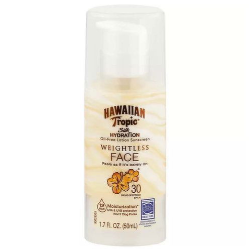Hawaiian Tropic Silk Hydration Sunscreen Face Lotion, SPF 30