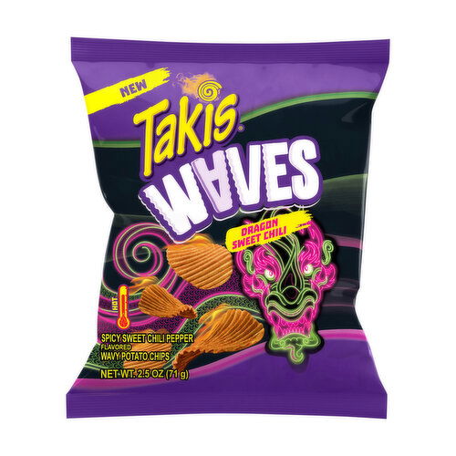 Takis Dragon Sweet Chili Waves Spicy Sweet Chili Pepper Wavy Potato Chips