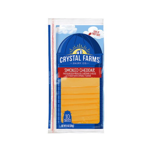 Crystal Farms Smoked Cheddar Cheese Slices