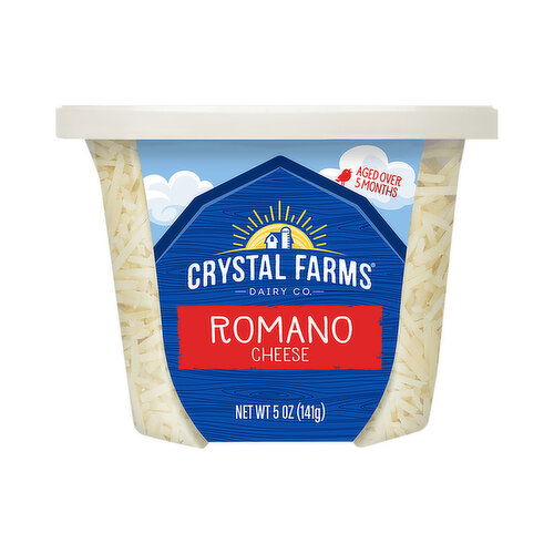 Crystal Farms Romano Cheese,  Shredded