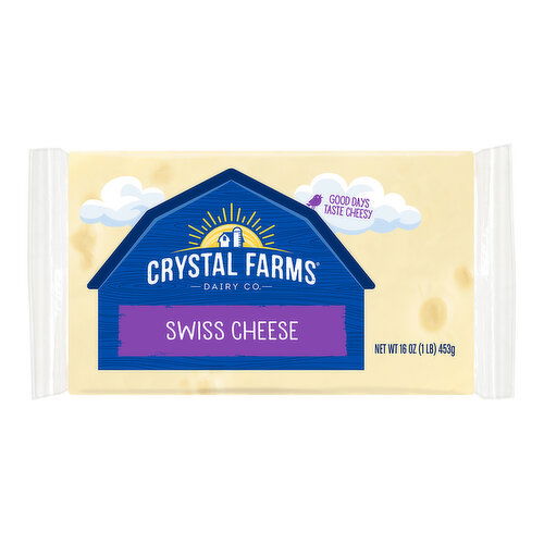 Crystal Farms Swiss Cheese, Chunk