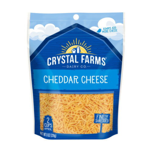 Crystal Farms Finely Shredded Cheddar Cheese