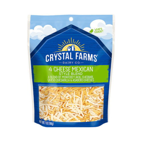 Crystal Farms Shredded Mexican 4 Cheese Mix