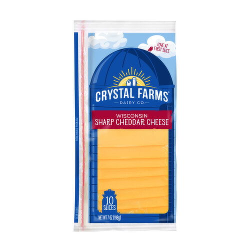 Crystal Farms Sharp Cheddar Sliced