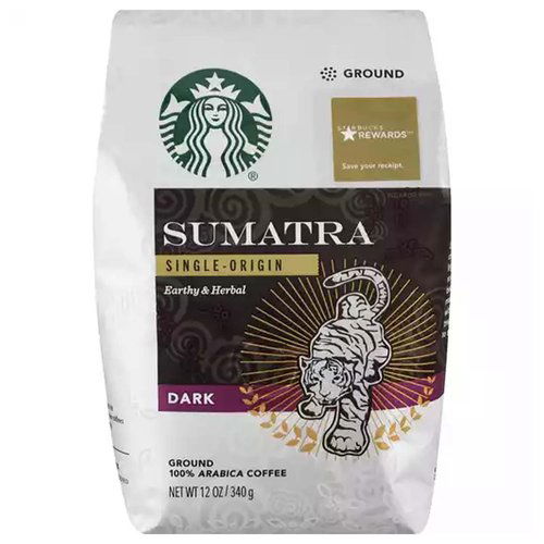 Starbucks Sumatra Dark Roast Coffee, Ground