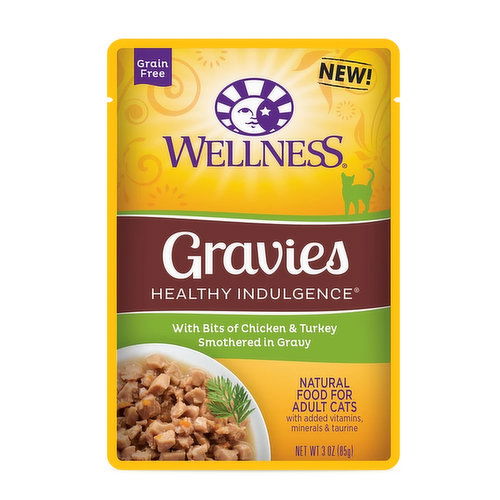 Wellness Cat Food Pouch Chicken and Turkey Gravies