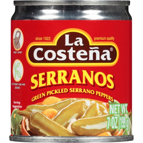 La Costena Green Pickled Serrano Peppers