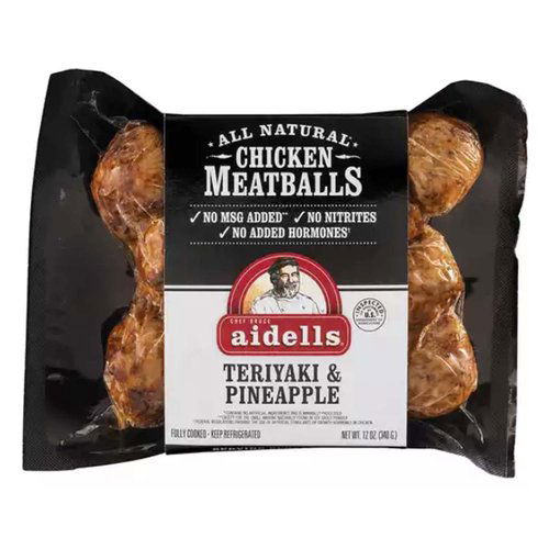 Aidells Chicken Meatballs, Teriyaki & Pineapple