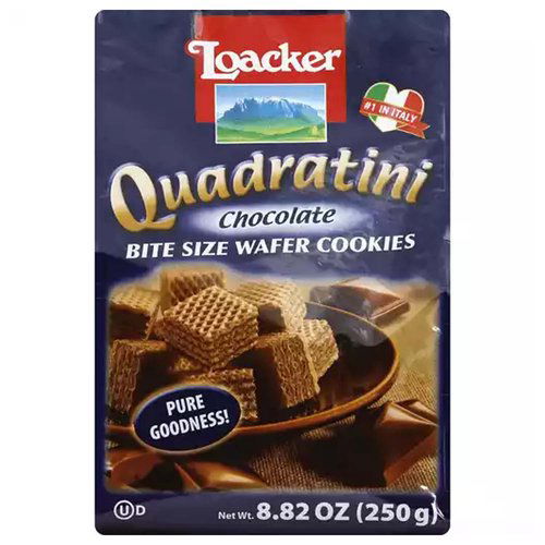Loacker Quadratini Wafer Cookies, Chocolate