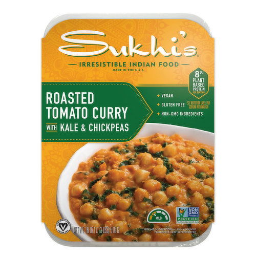 Sukhi's Roasted Tomato Curry with Kale & Chickpeas