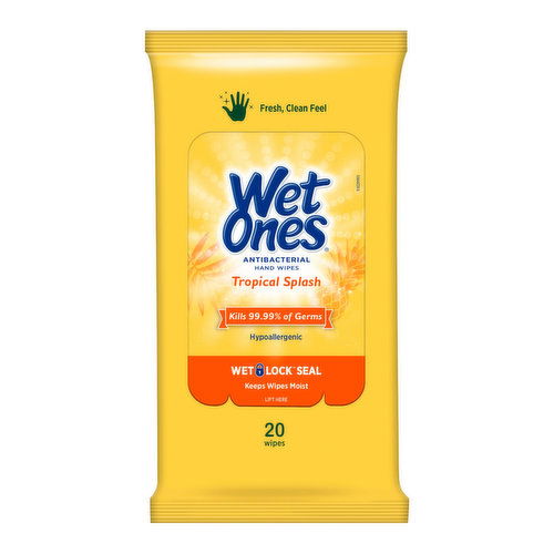 Wet Ones Tropical Splash Antibacterial Hand Wipes